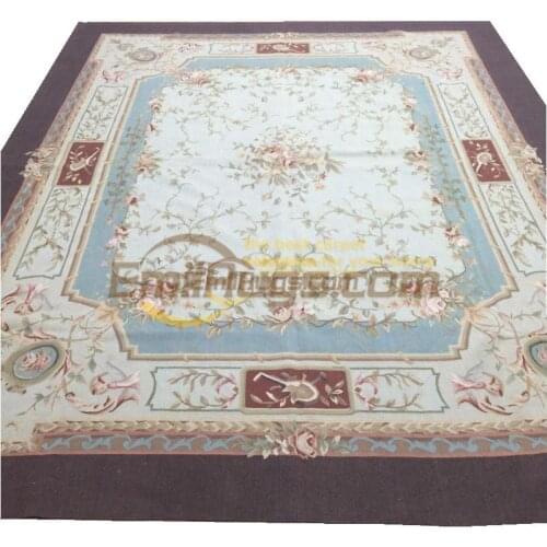 Handmade Carpet Carpets For Living Room Square Rug Aubusson Carpet Natural Sheep Wool