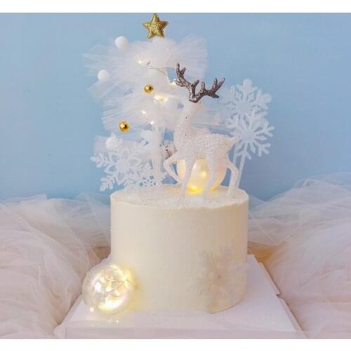 1 PCS Crystal Deer Elk Figurines Clear Animal Shaped Miniatures Transparent Ornaments