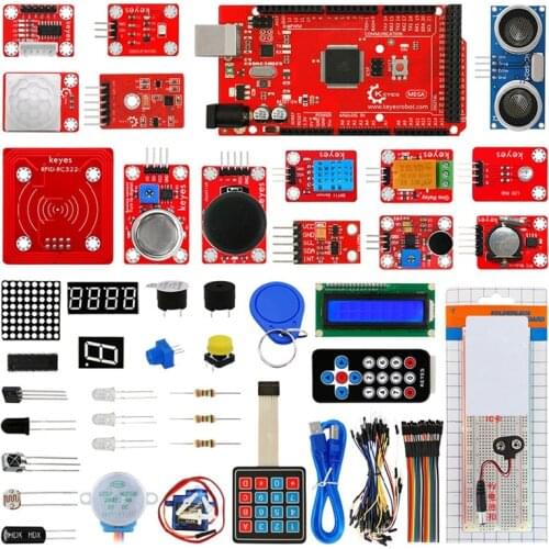 For IoT Kit Programming Development Kit MEGE2560 Development Board Sensor Module Breadboard for Arduino