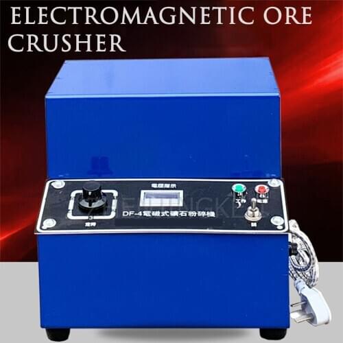Small Electromagnetic Ore Grinder 220V Electric Desktop Sealed Sample Shredder Equipment Three Consecutive SamplePpreparation