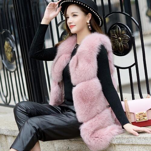 ZADORIN Abrigo Mujer 2020 Winter Women Luxury Faux Fur Vest Plus Size Fashion Long Faux Fur Gilet Femme Veste fur cardigan pele