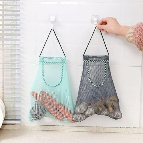 Reusable Hanging Creative Kitchen Fruit And Vegetable Storage Mesh Bag Can Hang Multi-purpose Ginger Garlic Onion Sorting Bag