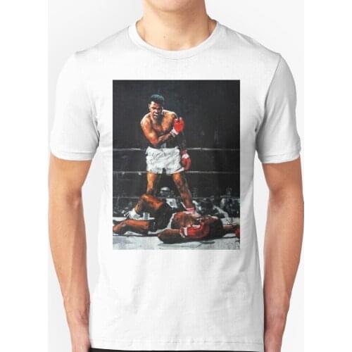 Muhammad Ali Knocks Out Sonny Liston - New Hip Hop T-Shirt 100% Cotton Tshirts T Shirts Men Tee Tops Ali Muhammad Ali Boxing