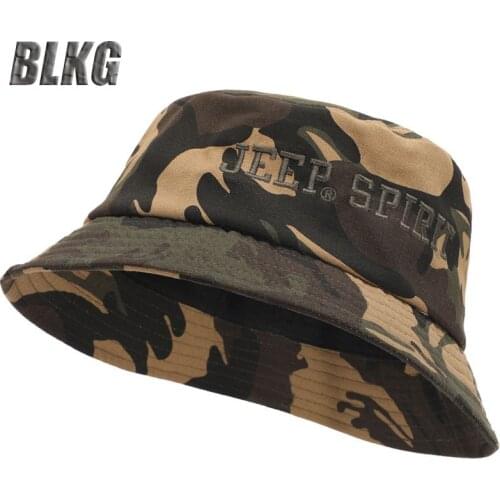 New Brand Bucket Hat Women and Men Fashion Camouflage Cap Men Cotton Sun Protection Mens Caps Print Letter Outdoor Casual Hats