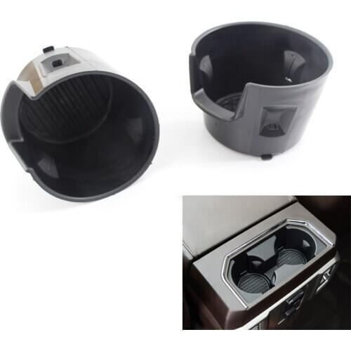 Pair Center Seat Cup Holder Insert Liner Split For Ford Raptor F-150 2015-2018