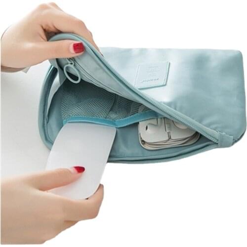 Portable Travel Storage Bag for Digital Gadget Devices USB Cable Data Line hard drive power bank mouse