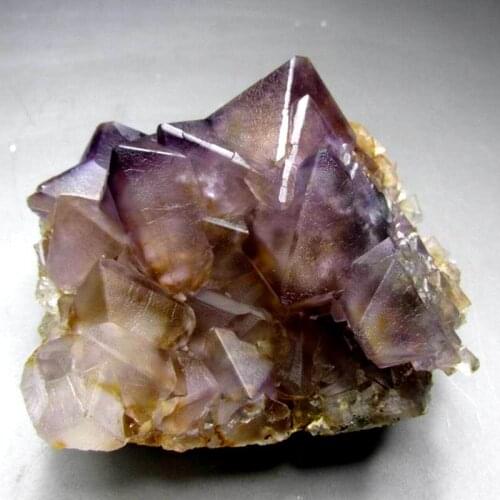 430g Purple-Yellow Fluorite Cluster w/ Phantom - crystals and stones healing Mineral specimen Home Decor feng shui decoration