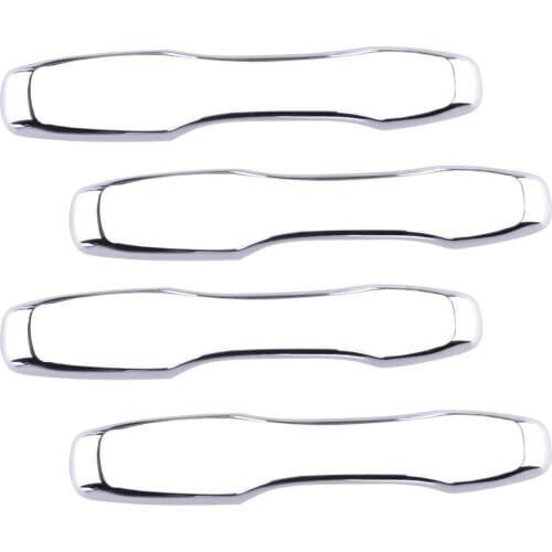 Beler 4pcs/Set Car Front Rear Door Handle Hollow Cover Trim Frame Fit for Volvo S90 V90 XC60 2017 2018 2019 Silver ABS