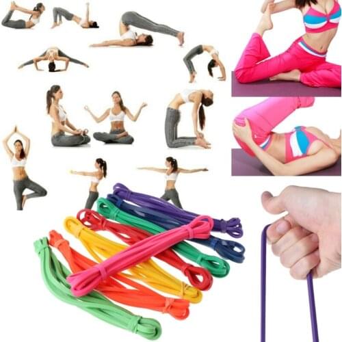 Rubber Elastic Fitness Resistance Bands Gym Exercise Home Power Theraband