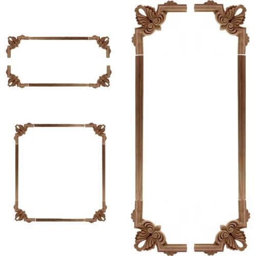 RUNBAZEF Solid Wood Furniture Angle Flower Background Home Decoration Accessories Wiring Lines Door Decals Ornaments Mini Globe