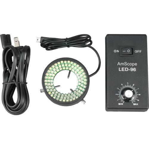 AmScope 96 LED Ring Light For Single Zoom Microscopes LED-96S