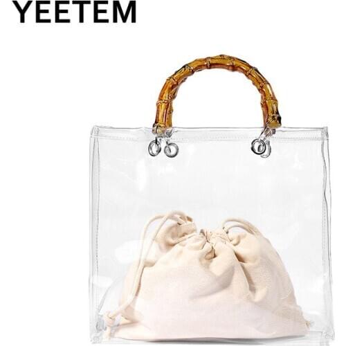 All-match jelly transparent PVC handbag ladies bag wholesale composite bag purses handbags luxury designer purse fashionable