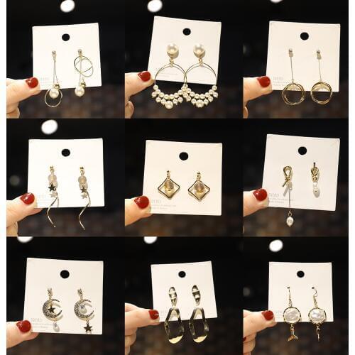 Women Gold Silver Color Crystal Rhinestones Pearl Flower Drop Stud Earrings For Female Jewelry Gift Party Ear Ring Brincos