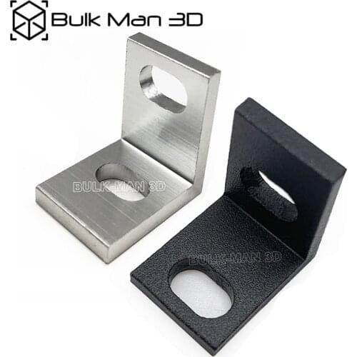 10pcs/lot retail Smooth single Universal L bracket for 3D Printer, CNC Engraving Machine, V-slot, T slot Linear Rail