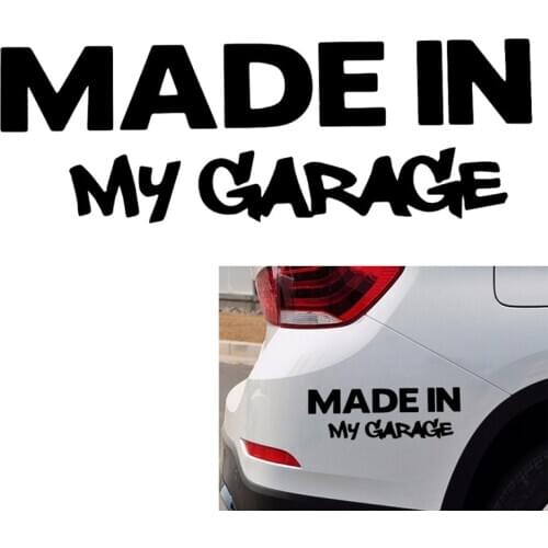 1x Made In My Garage Decal Sticker Decal Vinyl Sticker JDM Shocker Car Window Hot