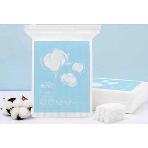 222 Pcs Cosmetic Cotton Pads Makeup Remover Silk Thin Cozy Soft Cotton Facial Clean Pads Nail Wipes Not Drop Debris Skin Care