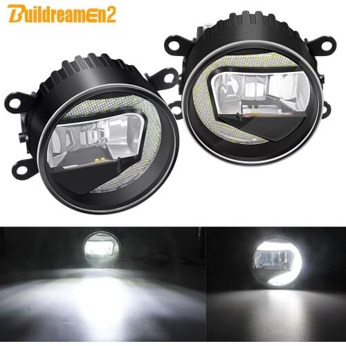 2IN1 LED Fog Light + Daytime Running Light For Nissan Frontier Pathfinder Xterra Navara Sentra Note Car Fog Lamp DRL White 12V