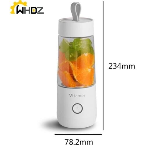 350ml Portable Juicer Electric USB Rechargeable Smoothie Machine Mixer Mini Juice Maker Fast Food Processor Mobile Mixer