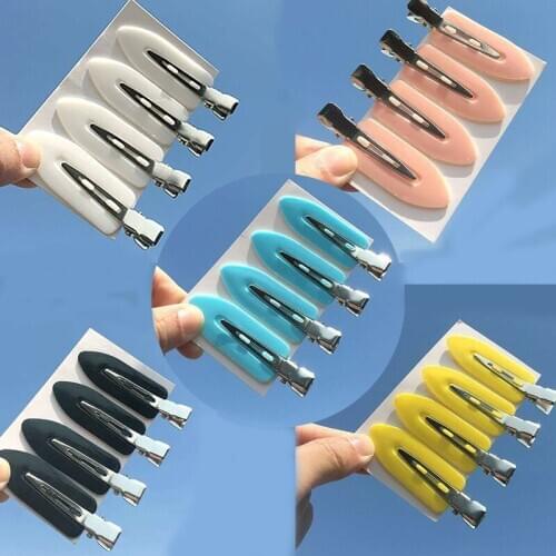 4PCS Fashion Hair Clips Women Makeup Hair Styling Bangs Clip Seamless Bend No Crease Mark Hair Clips