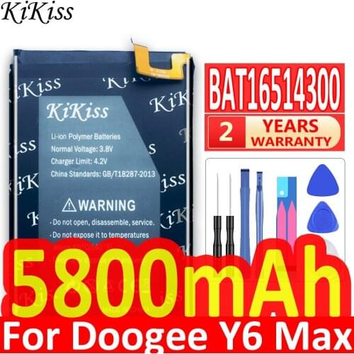 For Doogee Y6 Max Y6Max Mobile Phone Replacemeny Battery BAT16514300 5800mAh
