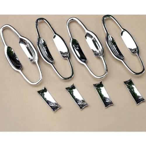 Accessories Fit For Toyota Highlander Kluger 2014 2015 2016 2017 Chrome Door Handle Bowl Cup Cover Trim Protect Molding