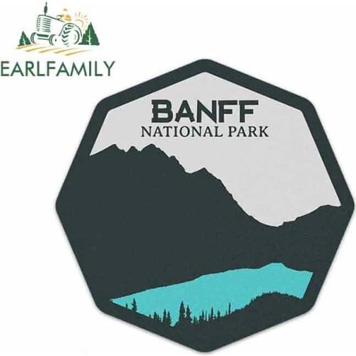 EARLFAMILY 13cm x 12.8cm for Banff National Park Car Stickers Vinyl JDM Bumper Trunk Truck Graphics Windshield Bumper Windows