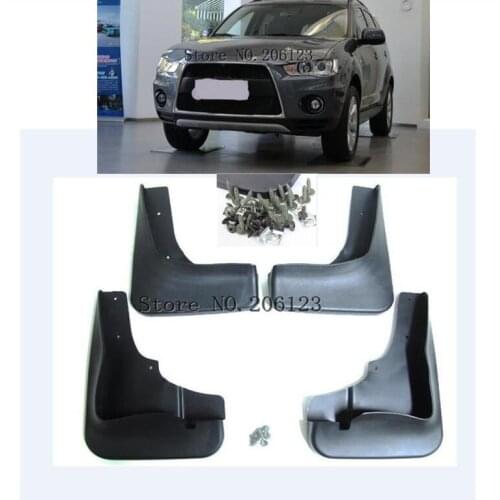 Front Rear Molded Car Mud Flaps For Mitsubishi Outlander 2010 2011 2012 Mudflaps Splash Guards Mud Flap Mudguards Fender