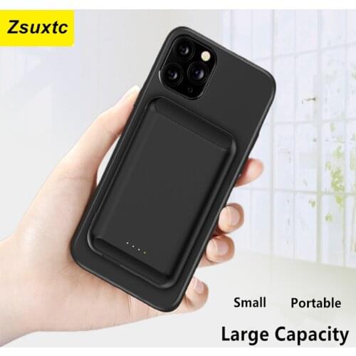 5000mAh Battery Case For iphone 12 12 Pro 12pro Max 12 mini Magnetic Power Bank Fast Wireless Charging Magsafe Charger Phone