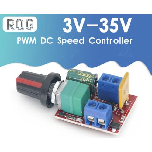 Hot Sale Mini 5A PWM Max 90W DC Motor Speed Controller Module 3V-35V Speed Control Switch LED Dimmer
