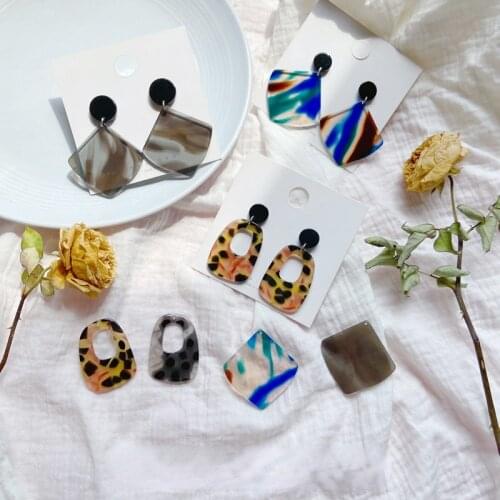 Diy personalized earrings, earrings accessories, acetate leopard print earrings accessories, hand-made jewelry materials