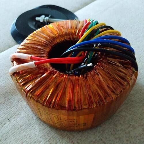 High power 300W pure copper ring transformer 33vx2 17vx2 14vx1 non breaking silicon steel sheet point 22V for amplifier DIY