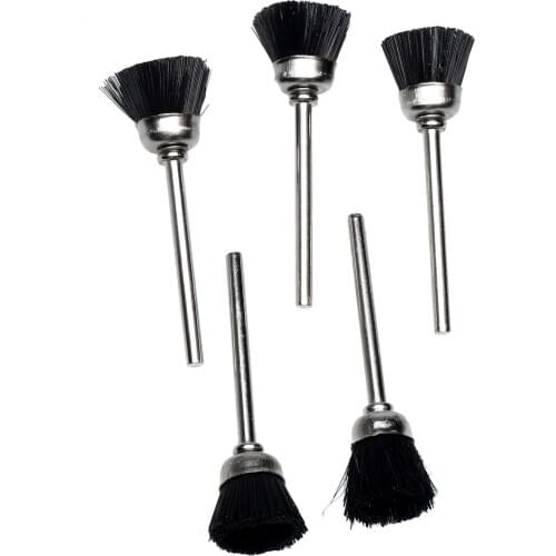 5Pcs 15mm Nylon Cup Brush Polishing Buffing Wheels Metal Abrasive Wheel for Rotary Tools Dremel Accessories 3mm Shank Mandrel