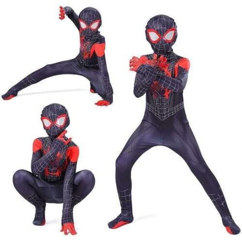 10 style JustSaiyan Boy Man Jumpsuits Adult Kid Boy Peter Parker Spider Cosplay Costume hero People Rave Party Dress Up New
