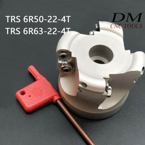4Flute TRS 6R50-22/TRS 6R63-22 Face End Mill Indexable Cutter for Flat Cutting