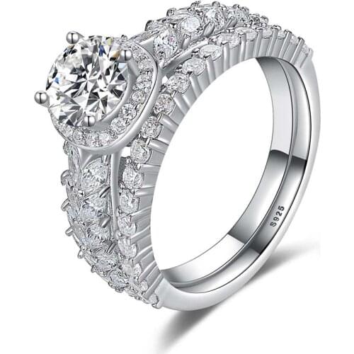 【MeiBaPJ】Fashion Full Diamond Zircon Ring S925 Sterling Silver OL Style Womens Ring Micro Inlaid Fine Weddings Jewelry