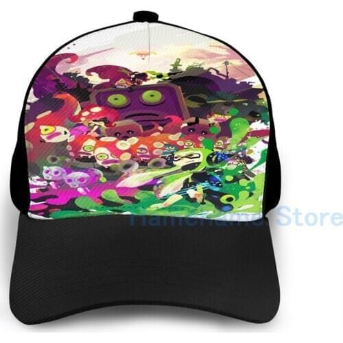 Fashion Splatoon 2 Hero Mode Poster Design Basketball Cap men women Graphic print black Unisex adult hat
