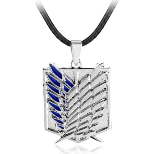 Fashion Metal Attacking Giant Logo Cosplay Jewelry Toy Costumer Gift Ornaments Necklace Pendant Necklace Unisex Jewelry Gift