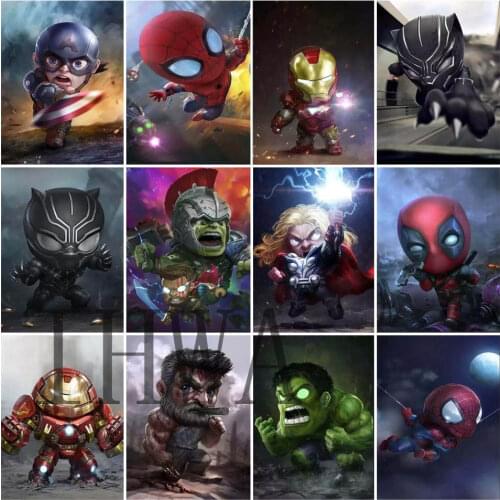 Cartoon Marvel Superhero Iron Man DIY Diamond Painting Cross Stitch Full Square Round Diamond Embroidery Sale Home Decor Gift