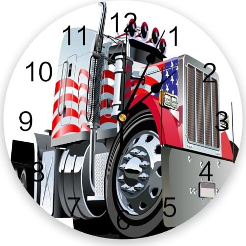 Cartoon Truck 3D Wall Clock Modern Design Brief Living Room Decoration Kitchen Clock Art Wall Watch Home Decor