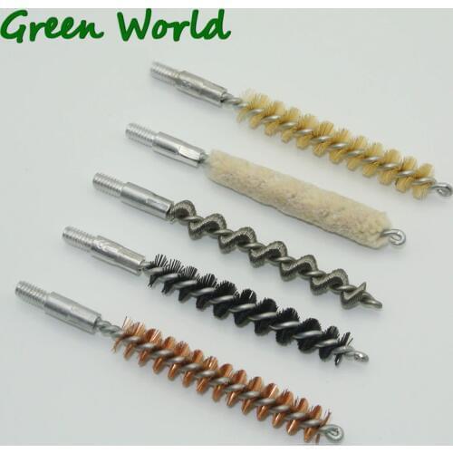 Green World 5pcs/lot Customized model .22cal/5.56mm .30cal/7.62mm Gun Clean Brush Kit