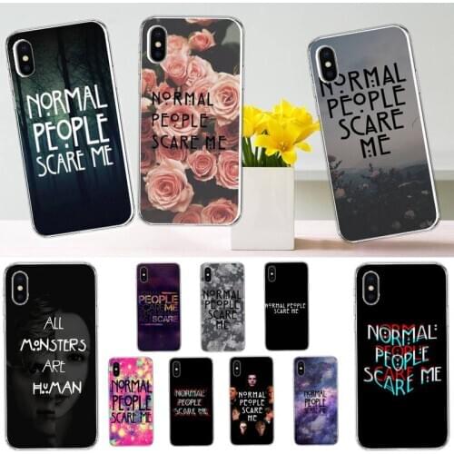 Normal People Scare Me Phone Case for iPhone 11 12 pro XS MAX 8 7 6 6S Plus X 5S SE 2020 XR