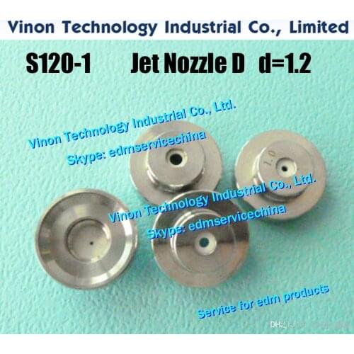 Ø1.2mm S120-1 Jet Nozzle (Stainless+Ceramic) 118720B Upper FJ-AWT CW504312AHA0370A for AQ400,AQ600,AG400,SL600Q G01467A.0205843