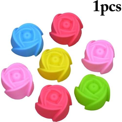 1 Piece Silicone Cake Mold 3D Mini Bloom Rose Molds Cupcake Jelly Candy Chocolate Decoration Pastry Baking Tool Kitchen Bakeware
