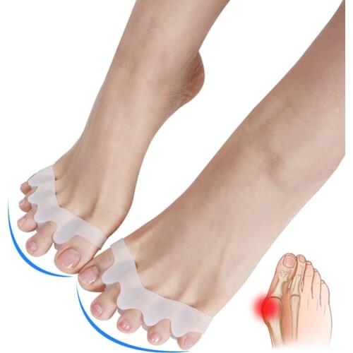 2 Pcs Silicone Nice For Big Toe Separator Valgus Bunion Corrector Orthotics Pedicure Tools Feet Bone Thumb Adjuster Correction