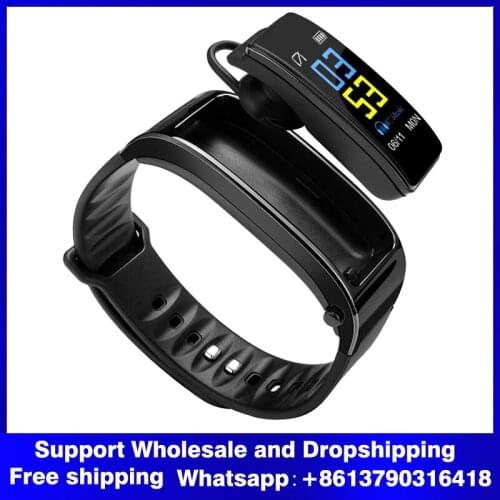 Smart Watch Y3 Plus With Wireless Bluetooth Earphone Health Tracker Pedometer Fitness Bracelet Wristband Headset For Android iOS
