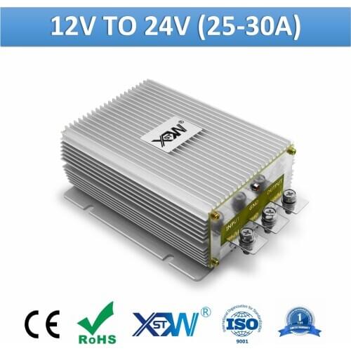 XWST Step Up DC DC Converter 12v to 24v 25A 30A High Power Converter Boost 24 volts Voltage Regulator for Cars Trucks