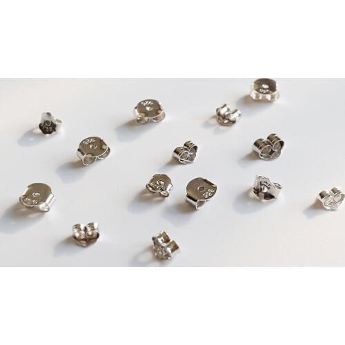 925 sterling silver Ear plug earplugs pendientes mujer, minimalist earrings components fashion jewelry findings accessories