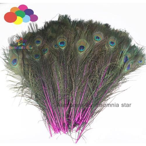 100 PCS rose red peacock feather 40-45 cm wedding decoration feathers Dance