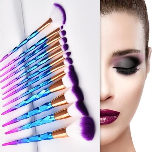 12pcs Portable Makeup Brushes Environmental Protection and Durability Travel Face Foundation Blush Loose Powder Brush