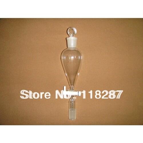 125ml Glass Pyriform separatory funnel with 24/29 ground Joint,dropping funnel with PTFE stopper